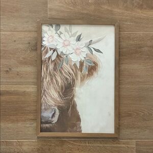Framed Highland Cow Wall Art